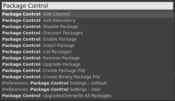 Package Control